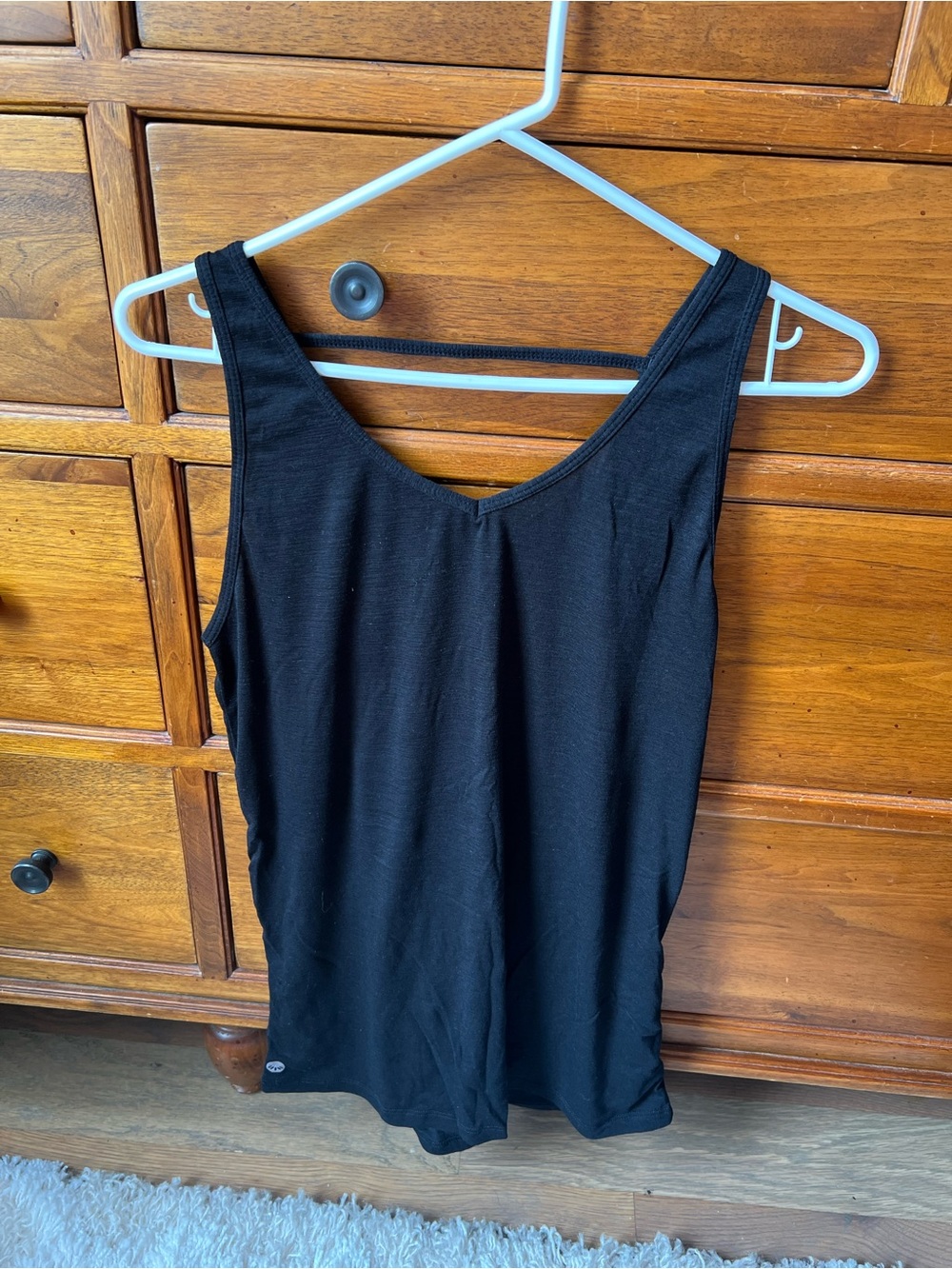 Senita Athletics Black Open Back Tank Top